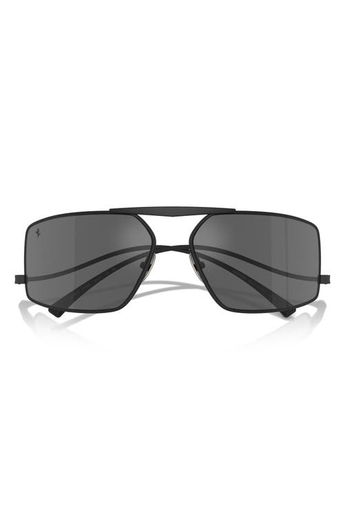 Scuderia Ferrari 64mm Oversize Rectangular Sunglasses In Black