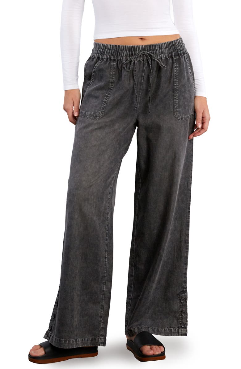 Billy T Hero High Waist Wide Leg Pants, Main, color, Grey