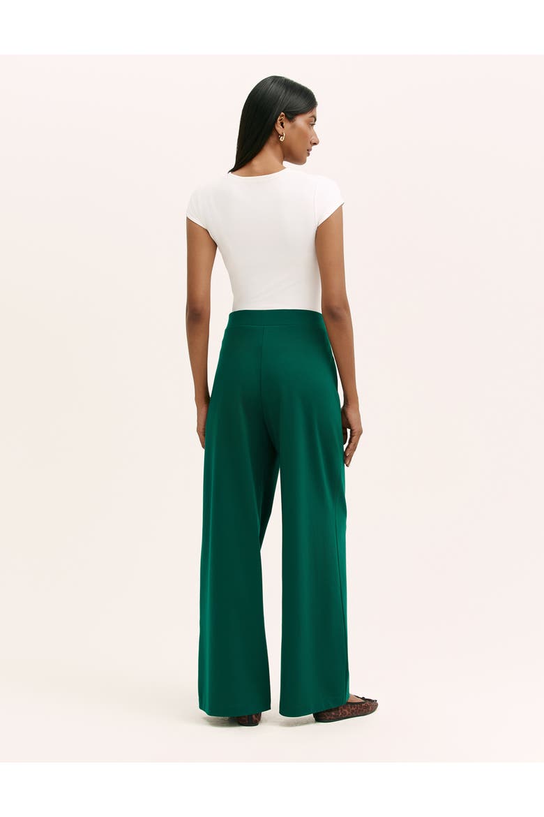 Kenzie Regular Ponte Jersey Wide Trouser, Alternate, color, Bottle Green
