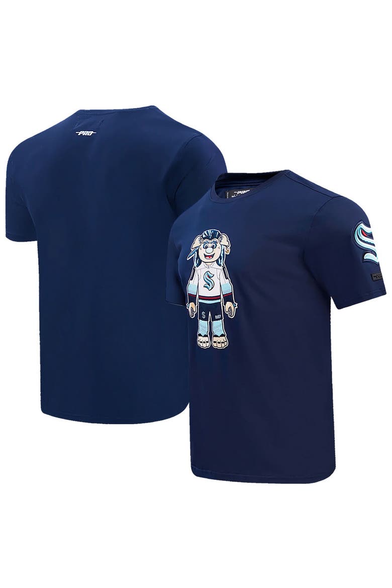 Men's Pro Standard Deep Sea Blue Seattle Kraken Mascot T-Shirt, Alternate, color, Navy