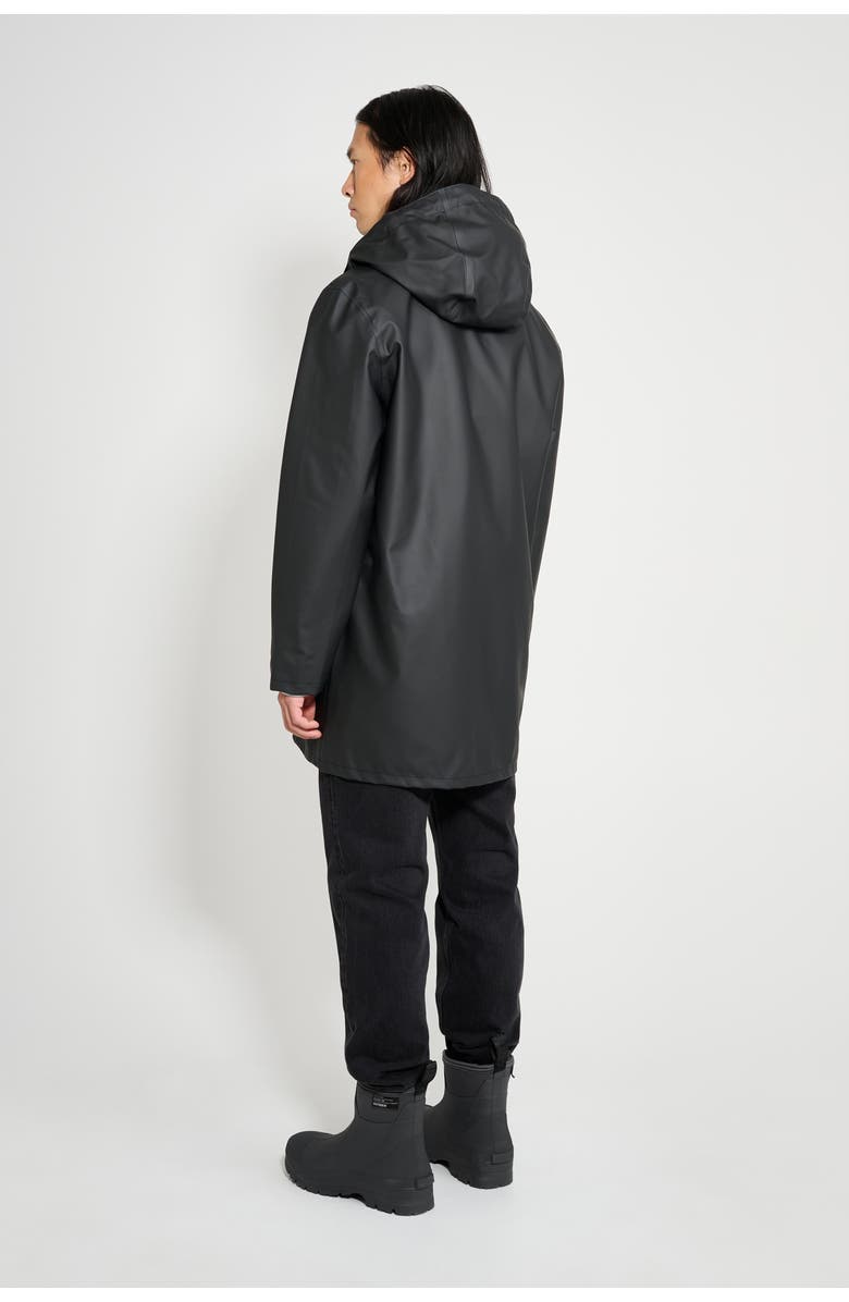 Stutterheim Stockholm Lightweight Raincoat, Alternate, color, Black