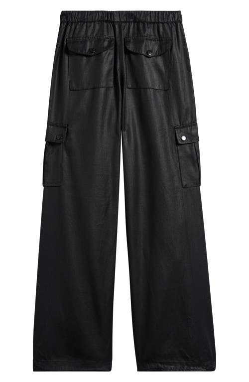 Tractr Kids' Coated Cargo Pants In Black
