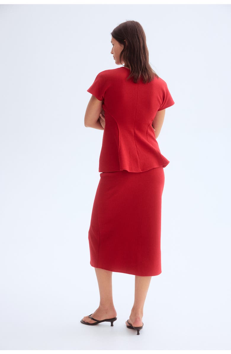 H&M Fine-knit Skirt, Alternate, color, Bright Red