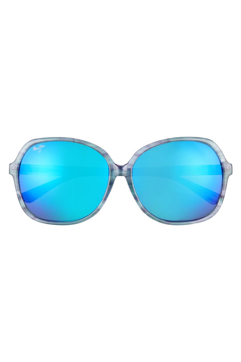 Taro 59mm PolarizedPlus2® Round Sunglasses, Alternate, color, AQUAMARINE/ BLUE HAWAII