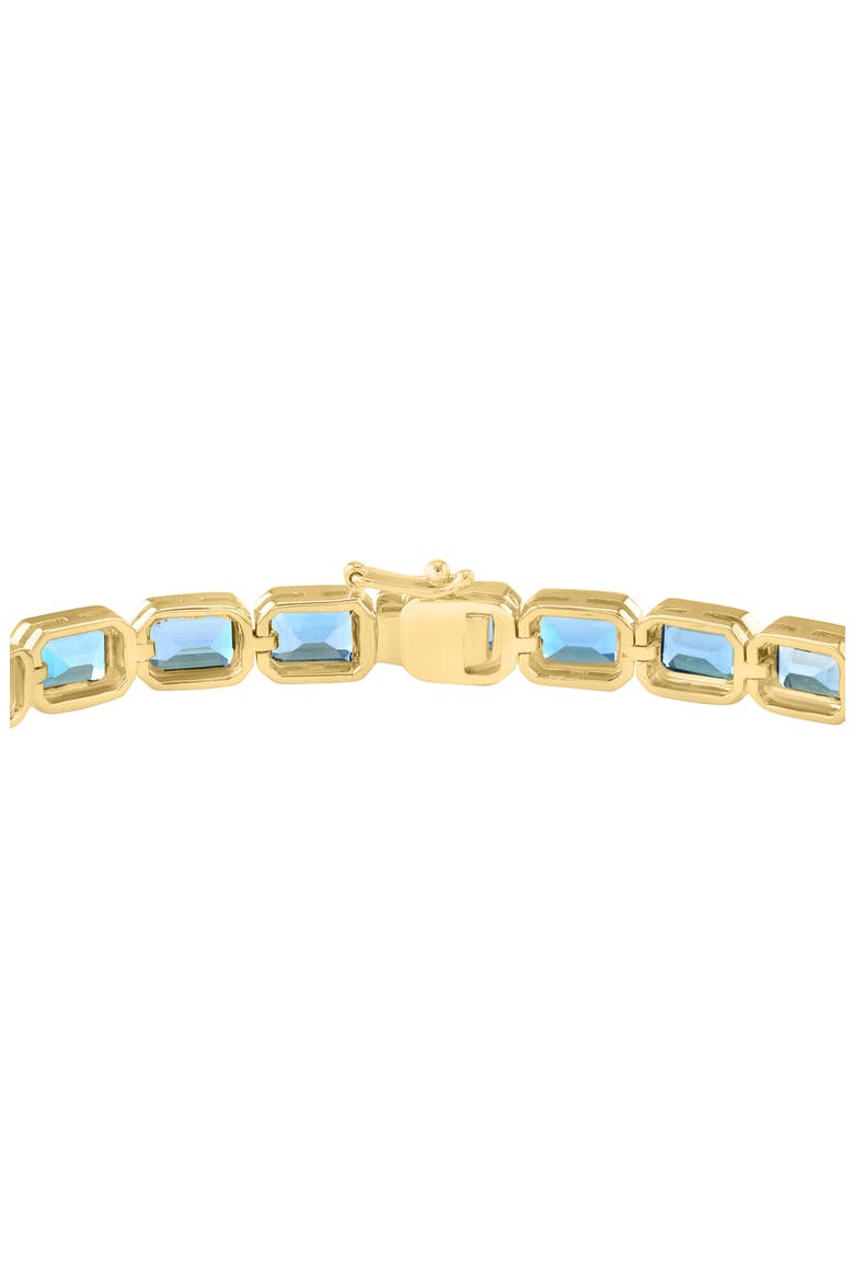 Emerald Cut Stone Line Bracelet, Alternate, color, BLUE