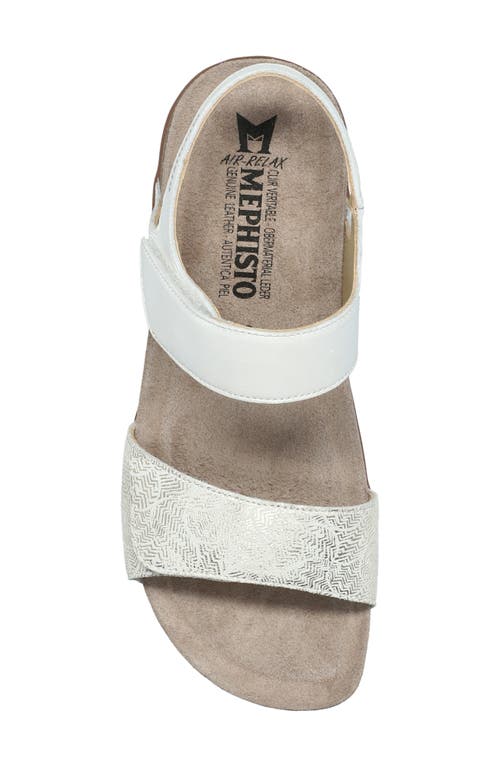 Shop Mephisto Agave Sandal In White Perlkid