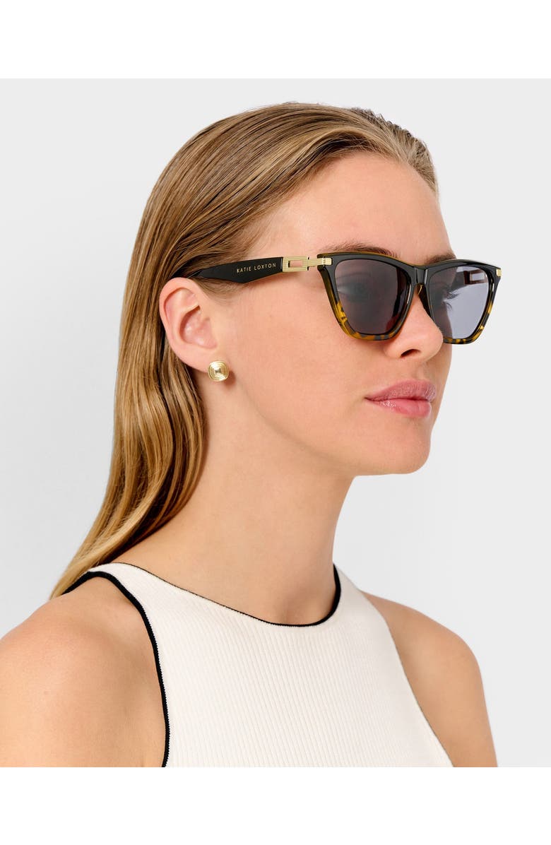 Katie Loxton Marbella Sunglasses in Black Tortoiseshell Gradient, Alternate, color, Black Tortoiseshell