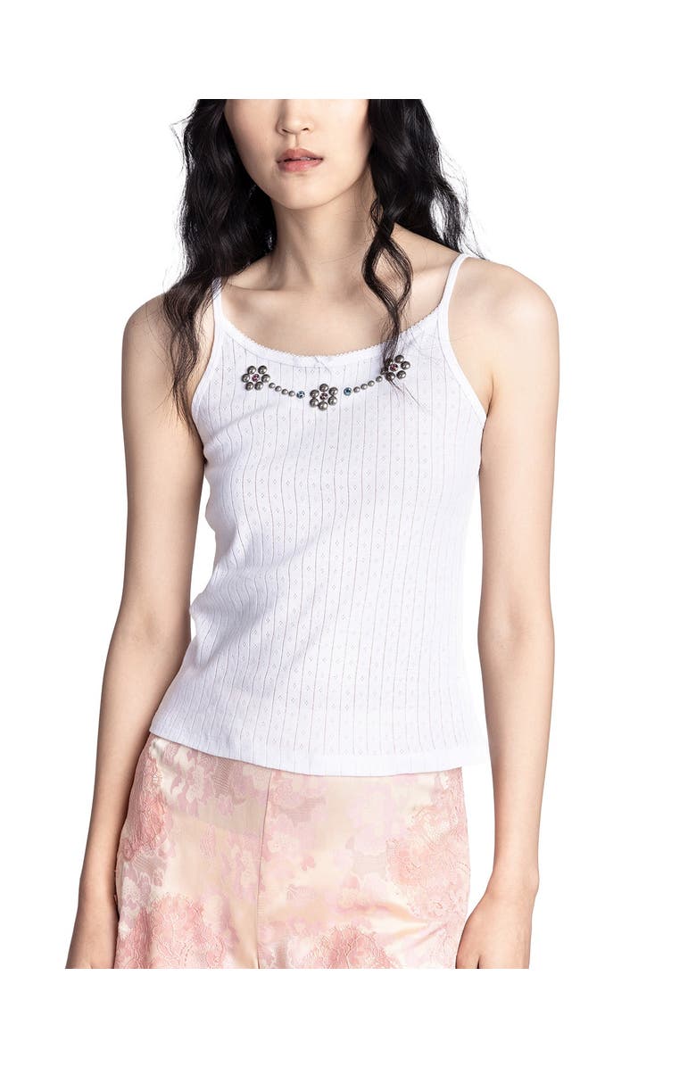Anna Sui Studded Camisole, Main, color, White