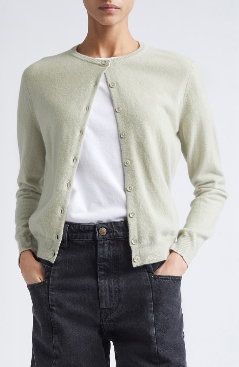 Maison Margiela Virgin Wool Cardigan, Main, color, Pale Green