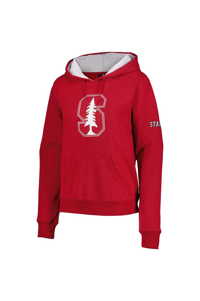 Women's Cardinal Stanford Cardinal Team Big Logo Pullover Hoodie, Alternate, color, Cardinal