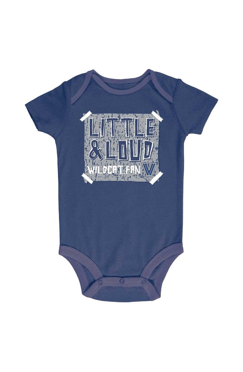 Champion Infant Champion Navy/Gray/White Villanova Wildcats 3-Pack Bodysuit Set, Alternate, color, Navy