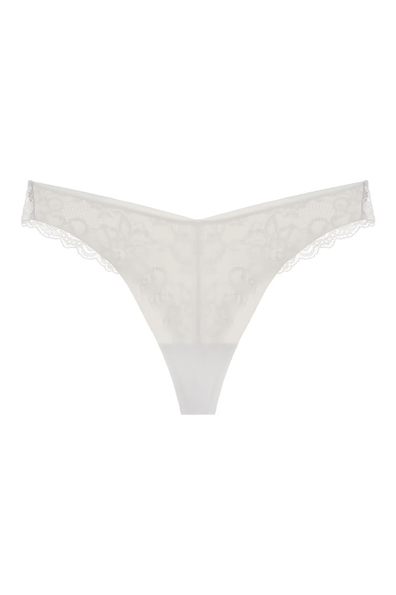 Estelle Lace Thong, Alternate, color, POWDER