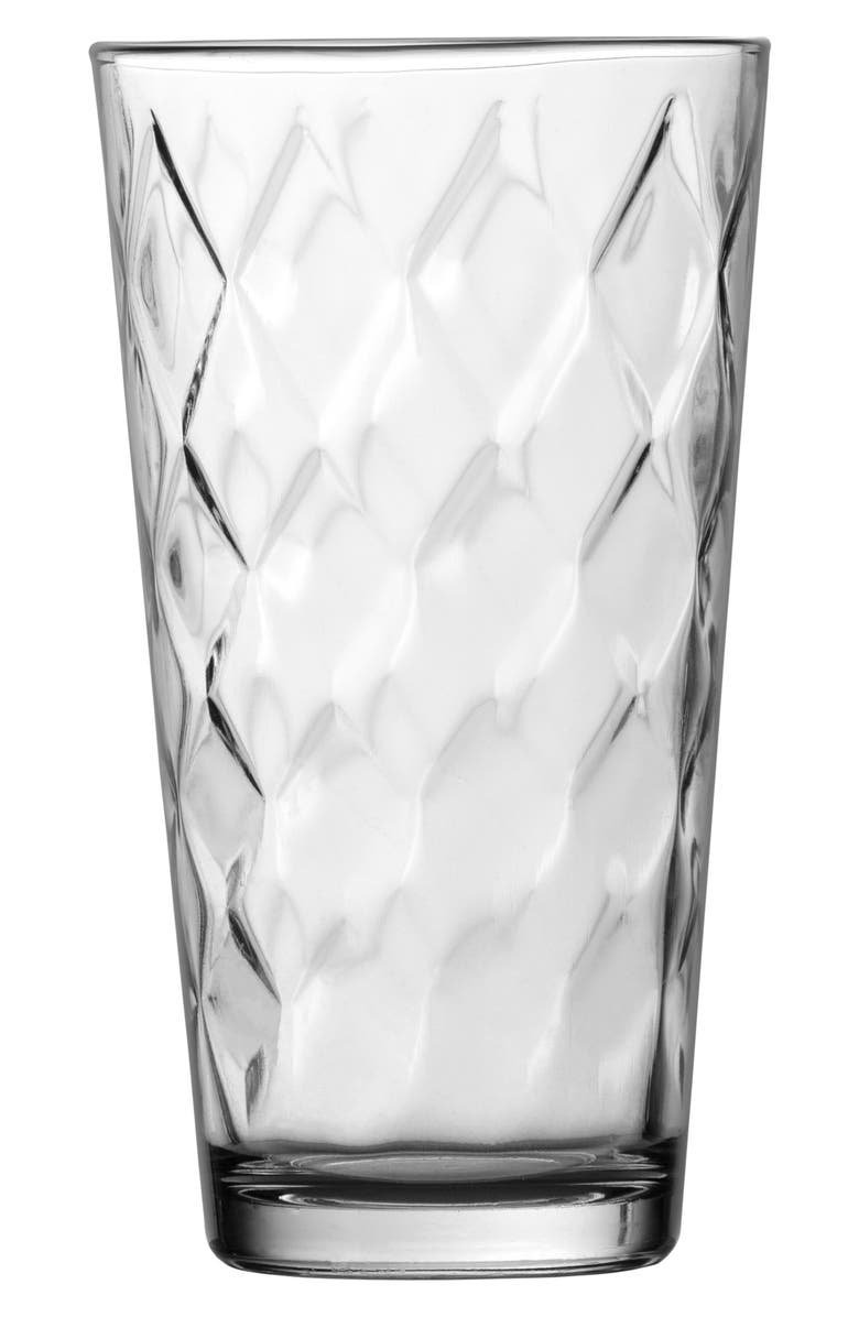 Fortessa Ornamento Rombo Set of 12 Mixing Glasses, Alternate, color, Clear