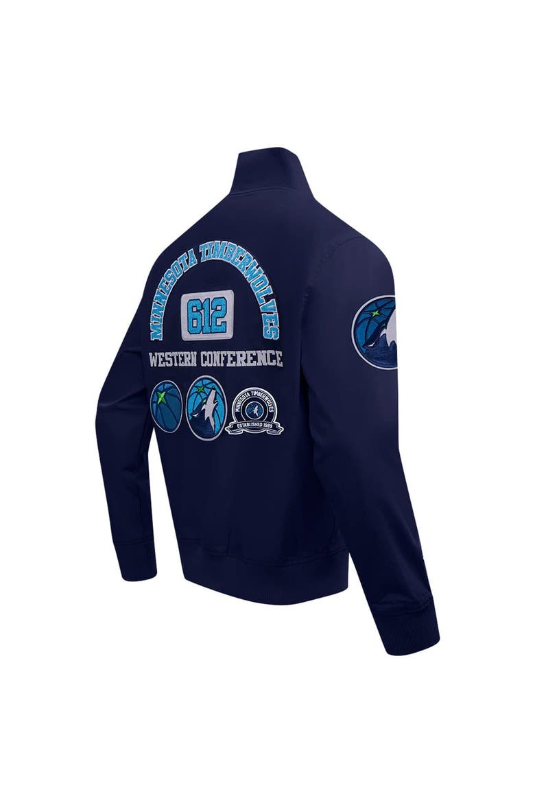 Men's Pro Standard Navy Minnesota Timberwolves Area Code Twill Full-Zip Jacket, Alternate, color, Navy