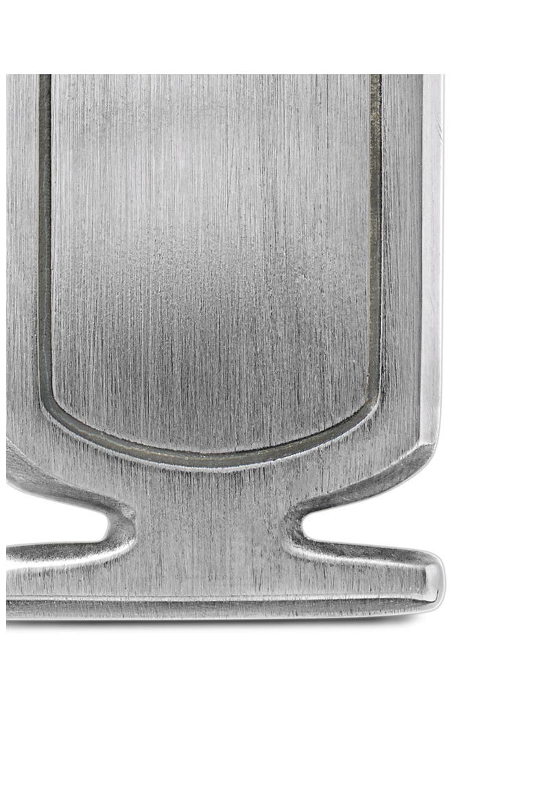 Men's Cairo Cartouche Amulet with Pavé Black Diamonds, Alternate, color, STERLING SILVER