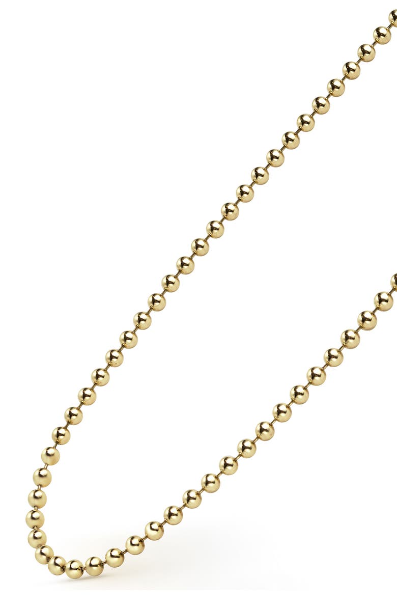 LAGOS 18K Anthem 5mm Ball Chain Necklace, Alternate, color, Gold