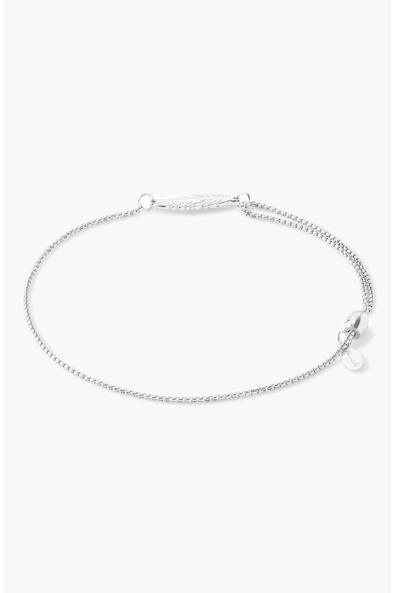 'Providence' Feather Pull Chain Bracelet, Alternate, color, SILVER