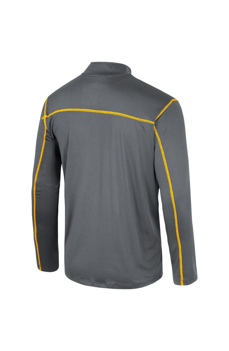 COLOSSEUM Men's Colosseum Black Wyoming Cowboys Cameron Quarter-Zip Windshirt, Alternate, color, 