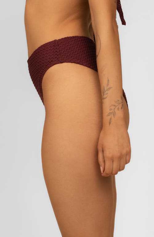 Montce Paula High Leg High Waist Bikini Bottoms In Brown