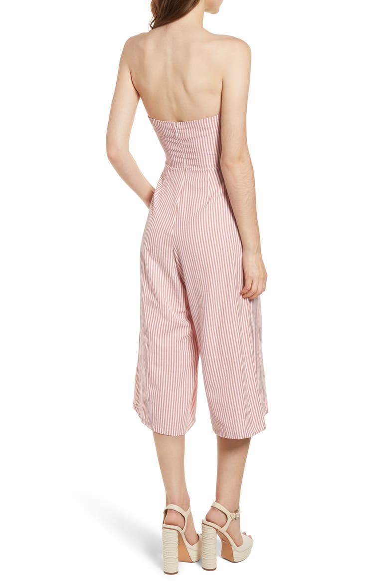 Strapless Cutout Jumpsuit, Alternate, color, PINK