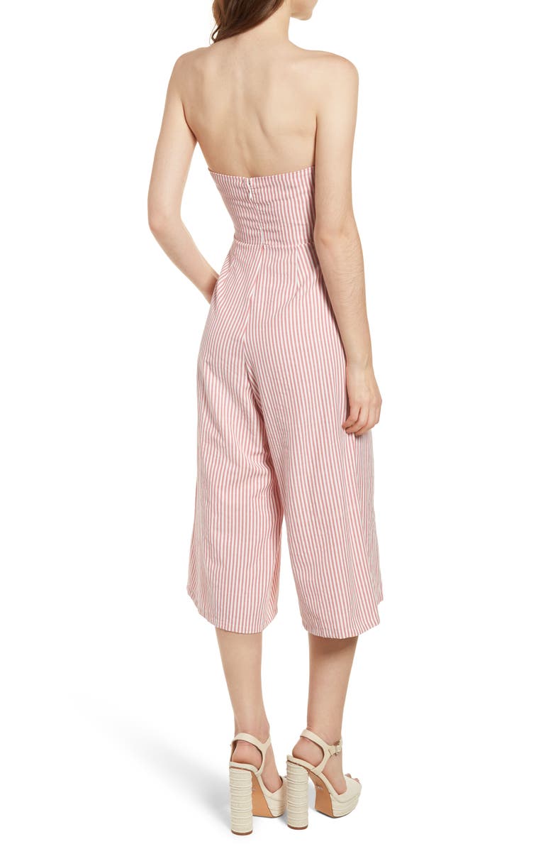 EVERLY Strapless Cutout Jumpsuit, Alternate, color, 