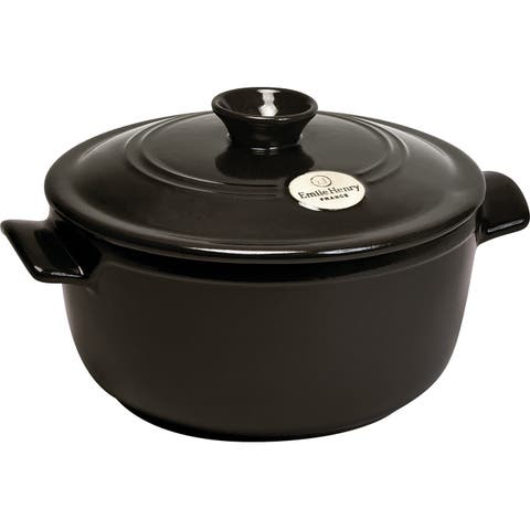Flame Round Stewpot Dutch Oven, 2.6 Quart
