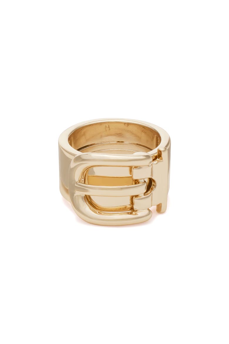Emelia Buckle Ring, Main, color, GOLD