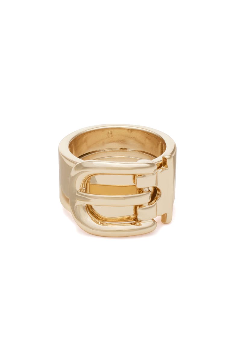 Ramy Brook Emelia Buckle Ring, Main, color, Gold
