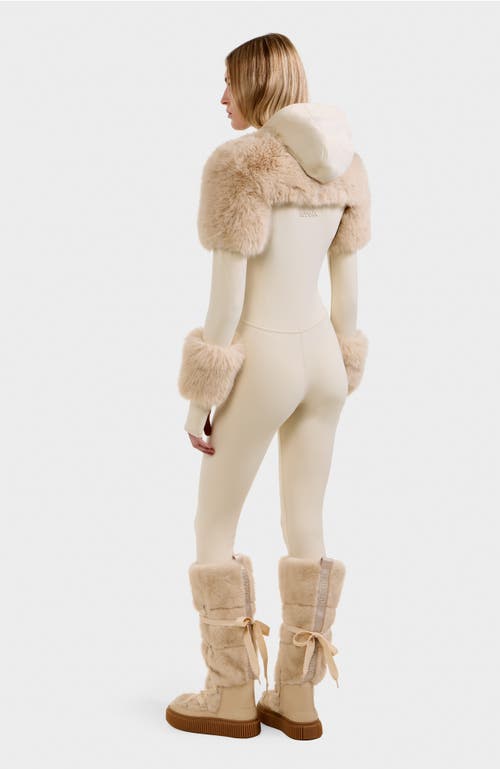 Rudsak Myla Catsuit With Faux Fur In White