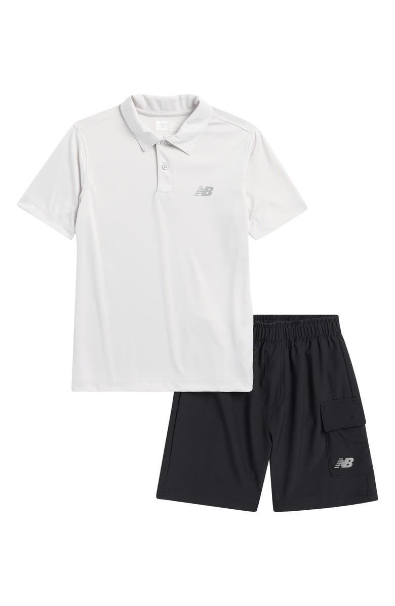 New Balance Kids' Polo & Shorts Set, Main, color, 