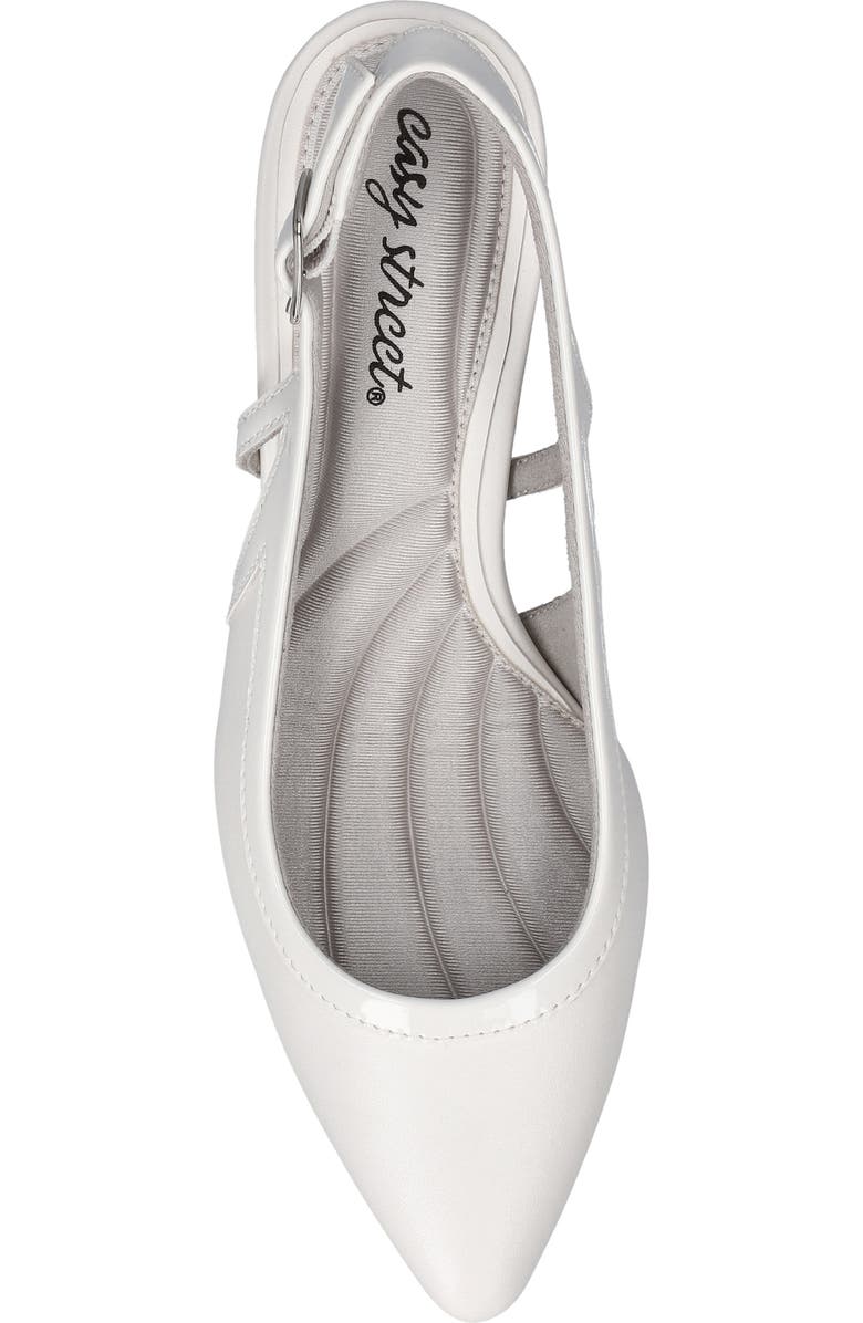 EASY STREET Glisten Kitten Heel Slingback Pump, Alternate, color, White