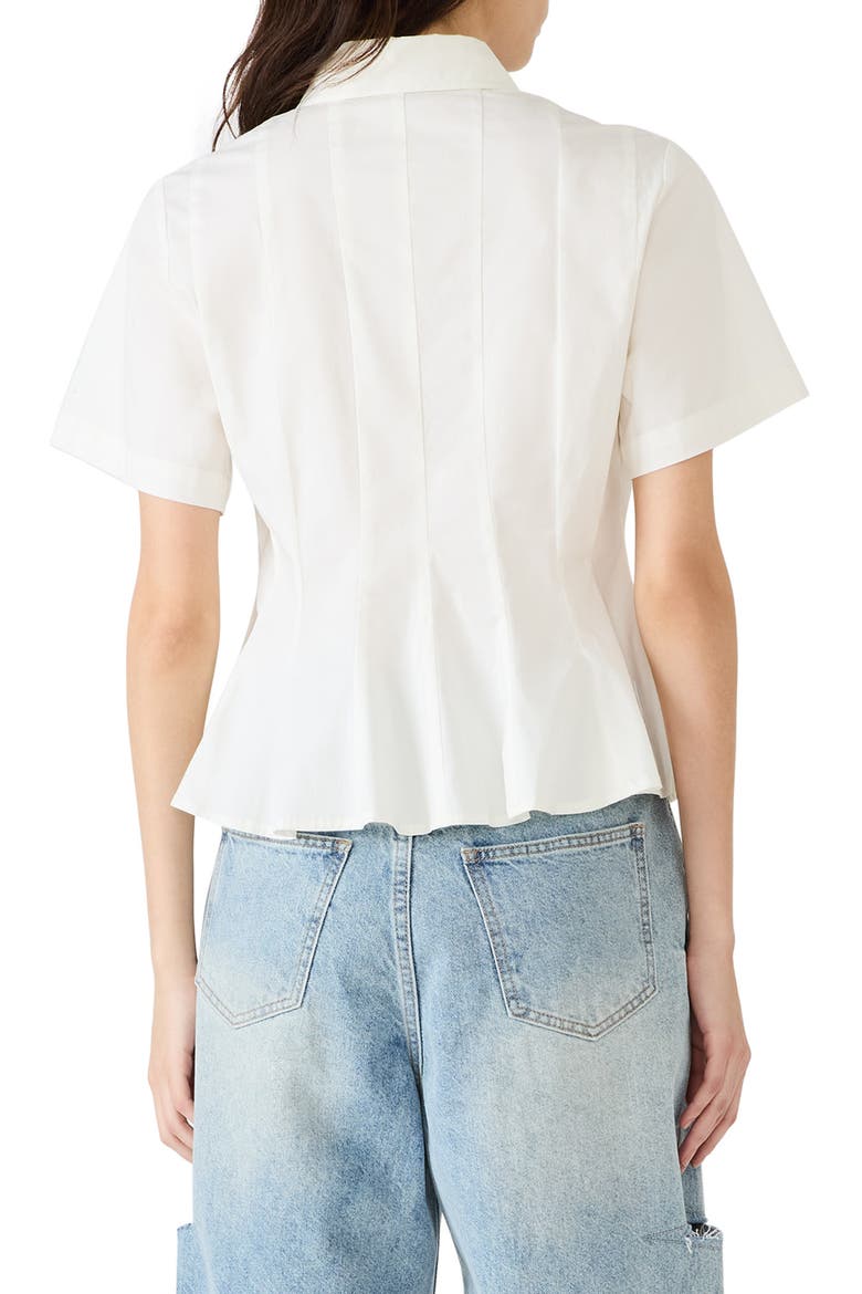 Porter Pleat Button-Up Shirt, Alternate, color, WHITE