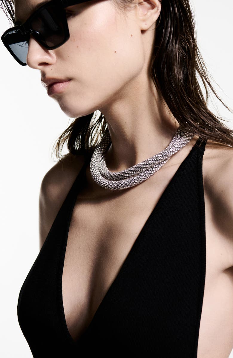 MANGO Side Slit Dress, Alternate, color, 