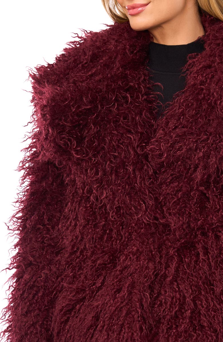 Halogen<sup>®</sup> Faux Fur Jacket, Alternate, color, Burgundy