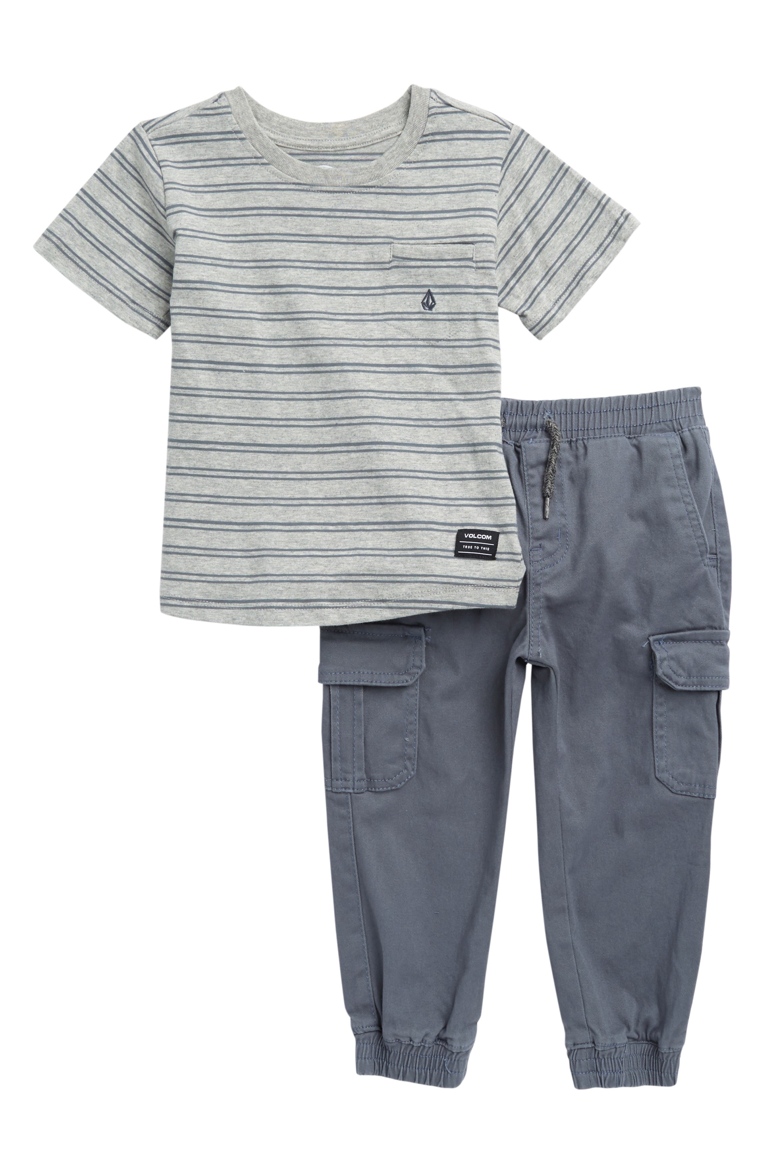 Volcom Kids' Stripe T-Shirt & Cargo Joggers Set | Nordstromrack