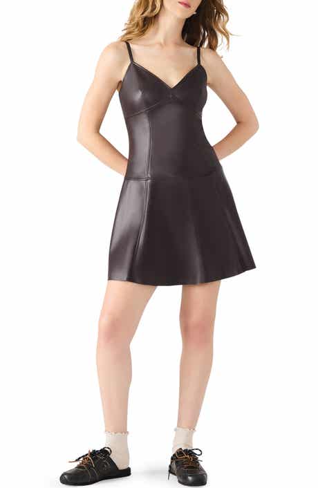 Steve Madden Abbott Faux Leather Minidress