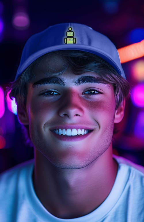 Dalix Robot Hat In Light Blue
