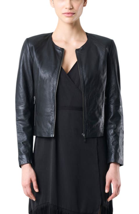 Rider leather jacket for women