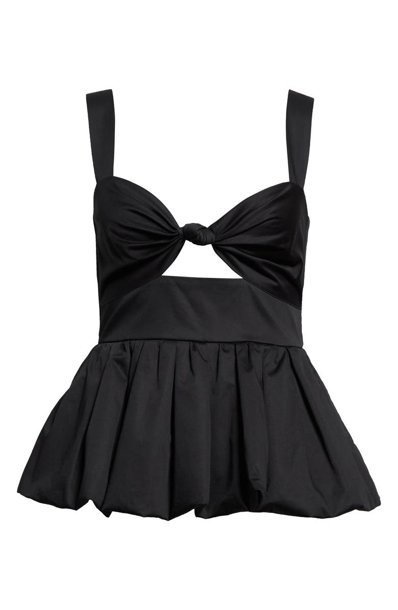 Cara Cara Claribelle Cutout Peplum Tank, Alternate, color, Black