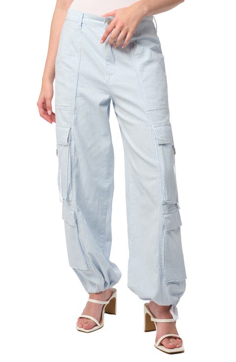 Railroad Stripe Cargo Jeans (Keeps Cool)