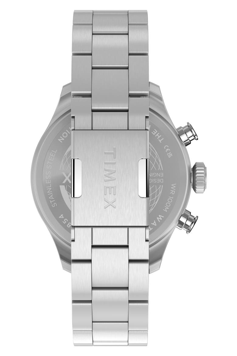 Waterbury Ace Fly-Back Bracelet Watch, Alternate, color, SILVER-TONE