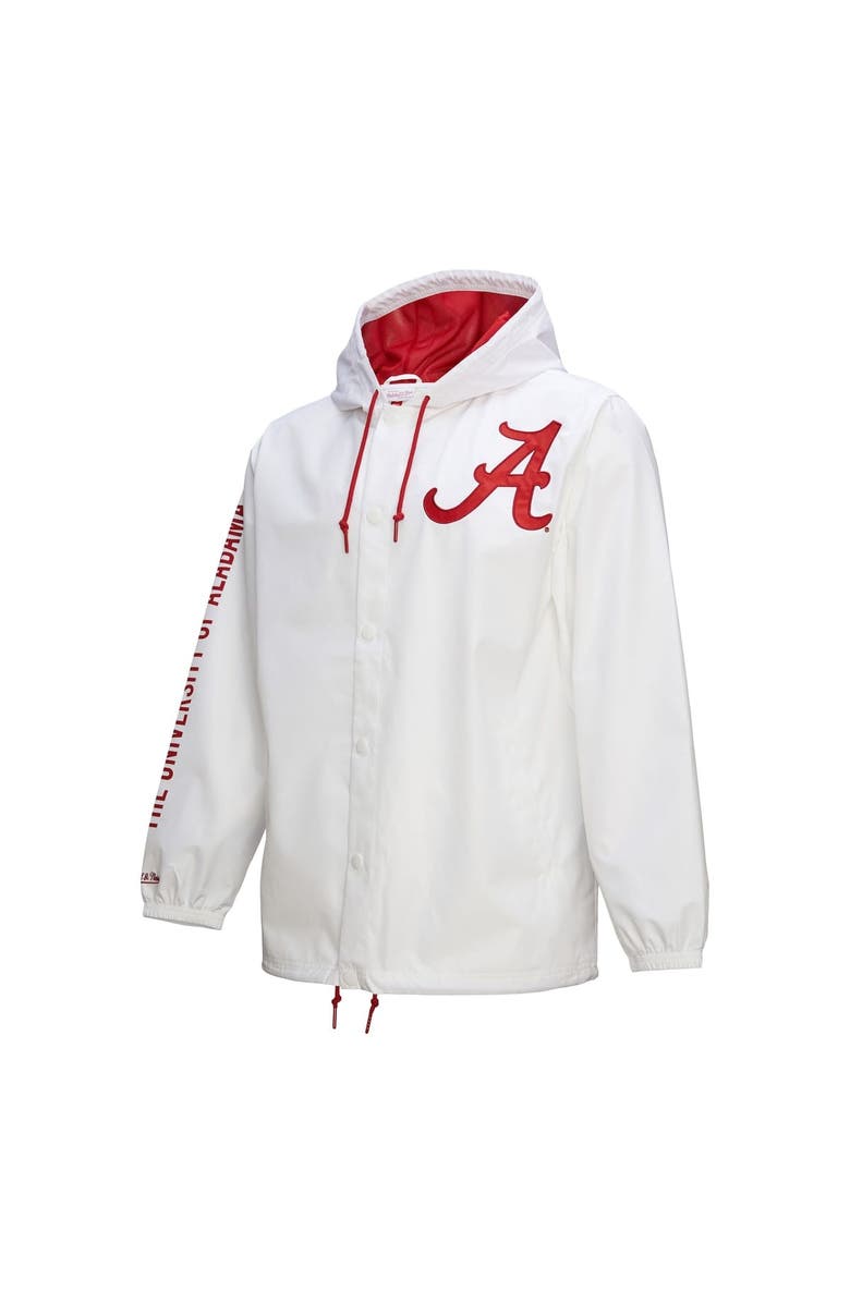 Mitchell & Ness Men's Mitchell & Ness  White Alabama Crimson Tide Coaches Full-Snap Hoodie Jacket, Alternate, color, 