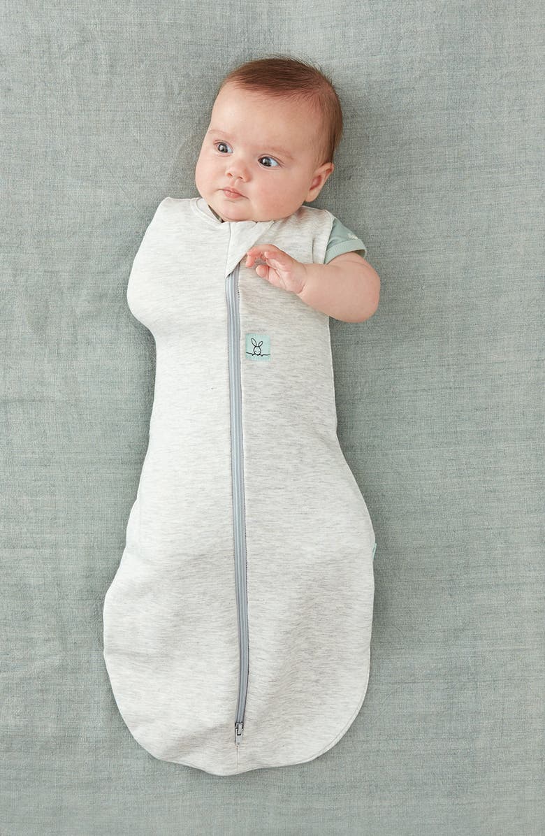 ergoPouch 0.2 TOG Organic Cotton Cocoon Swaddle Sack, Alternate, color, Gray Marle