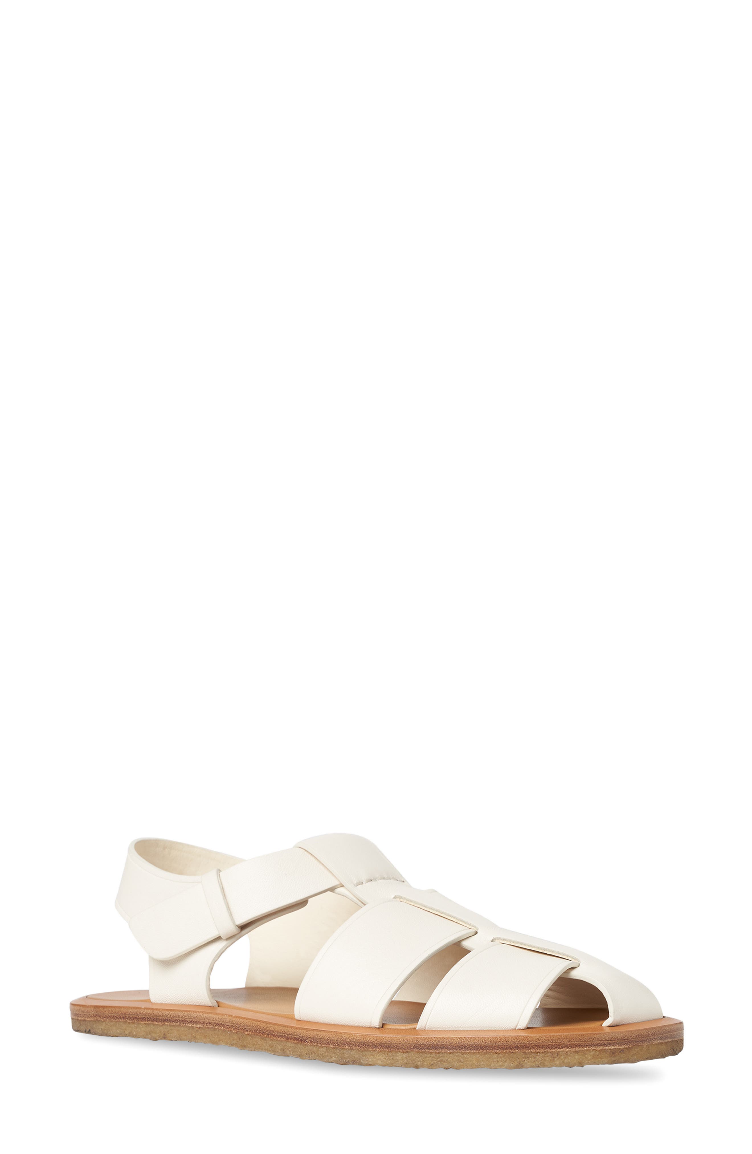 Crepe Sole Fisherman Sandal, Main, color, MILK