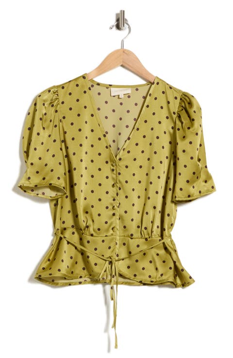 Satin Peplum Top