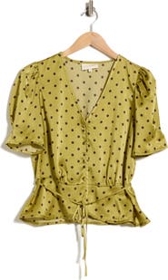 MELLODAY Satin Peplum Top