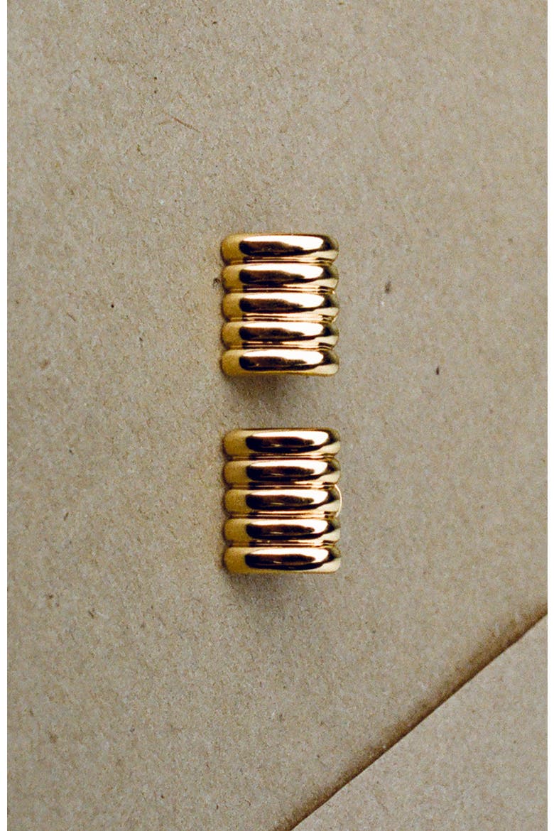 Clemmie Earrings, Alternate, color, Gold