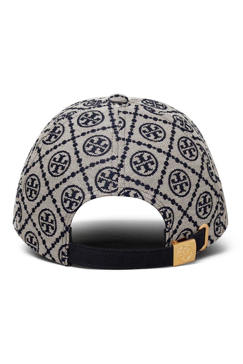 T Monogram Baseball Cap, Alternate, color, TORY NAVY