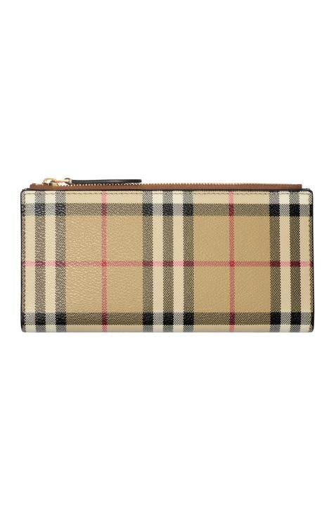 Large Check Bifold Wallet