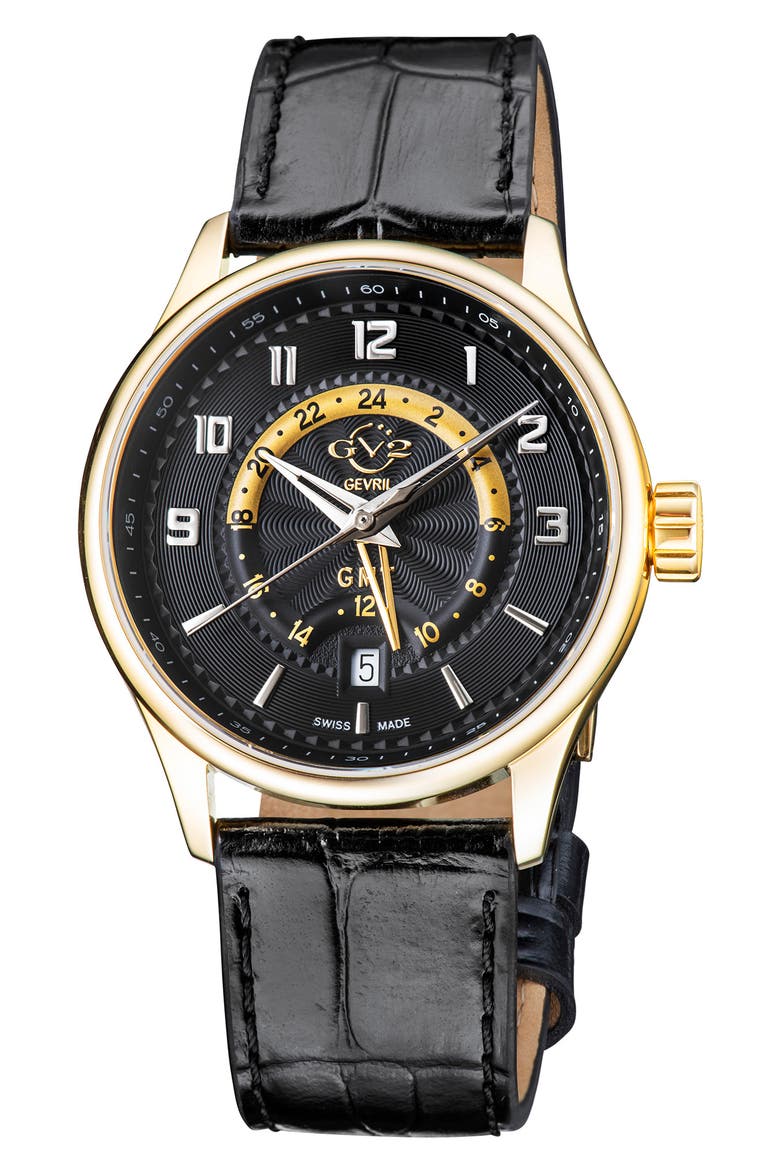 Men's Giromondo Swiss Quartz Watch, 42mm, Main, color, BLACK